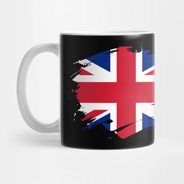 Britain Paint Splatter Flag - British Pride Design by Family Heritage Gifts